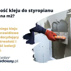 Wydajność kleju do styropianu: ile kleju na m2? Ręka w rękawicy nakłada zaprawę na styropian, kluczowe dla izolacji.