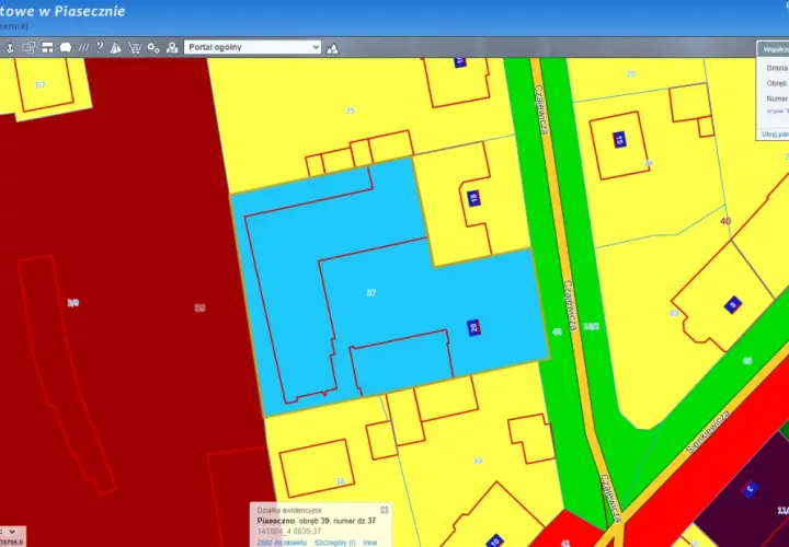 System e-mapa pozwala sprawdzić, kto jest właścicielem działki, wpisując jej numer.