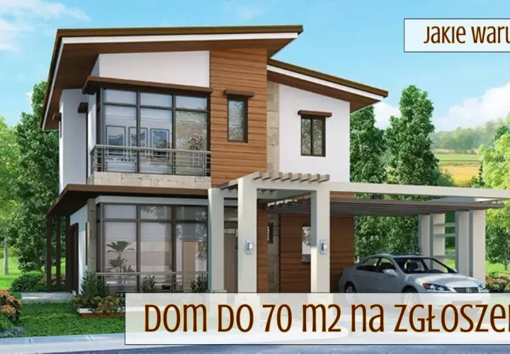 Nowoczesny budynek rekreacji indywidualnej 70m2 z garażem, otoczony zielenią. Idealny na spokojny wypoczynek.