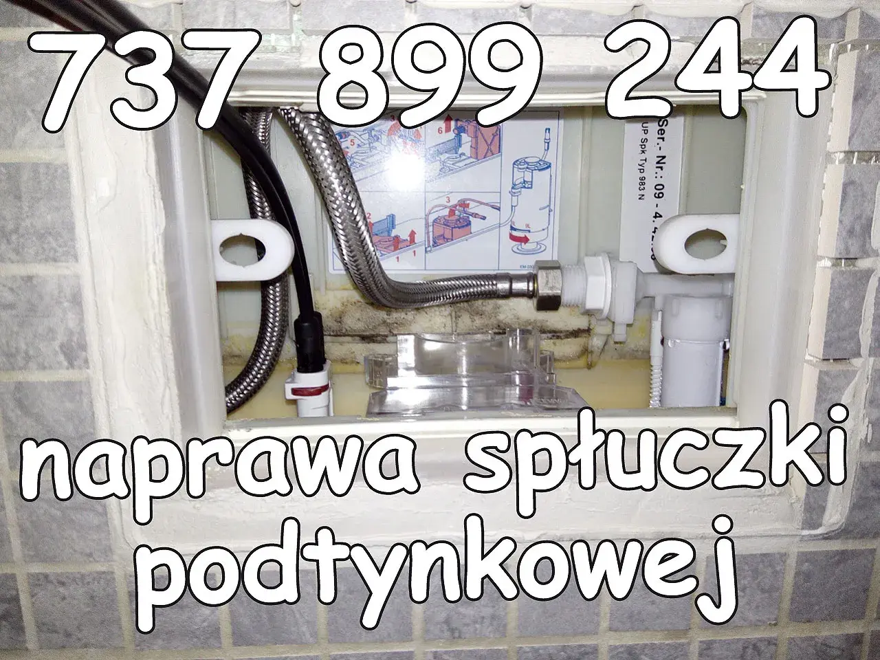 Profesjonalna naprawa spłuczki podtynkowej. Zadzwoń 737 899 244.