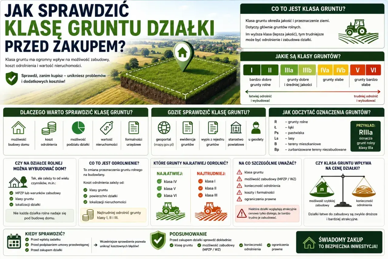 Jak podzielić działkę rolną? Sprawdź klasę gruntu przed zakupem, by uniknąć problemów i kosztów. Dowiedz się, jak odczytać oznaczenia i gdzie szukać informacji.