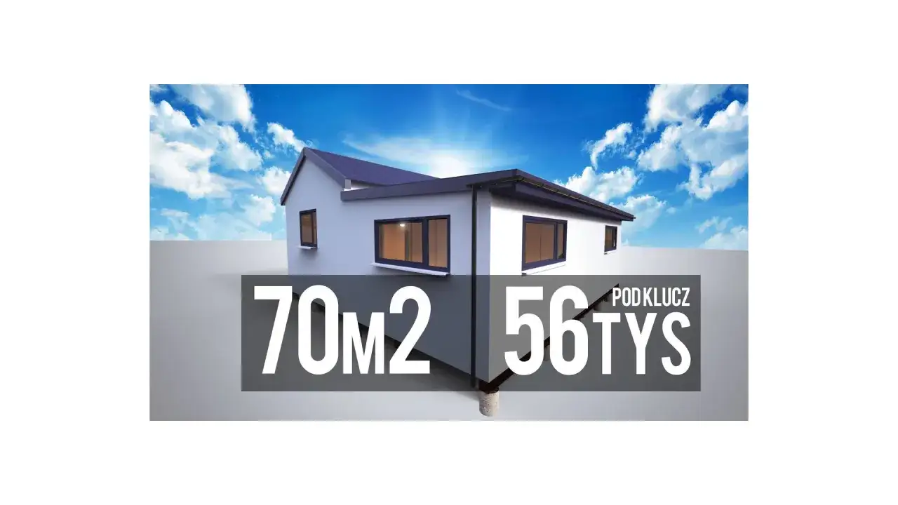 Nowy, nowoczesny dom 70m2 za 56 tys. zł. To oferta budowy domu bez pozwolenia, pod klucz.