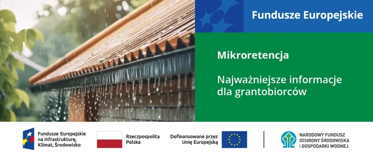 Deszcz spływa z dachu, ilustrując program